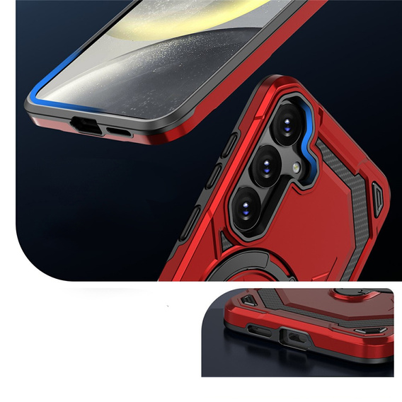 Mágneses tok állvánnyal Samsung Galaxy A57 5G készülékhez, piros