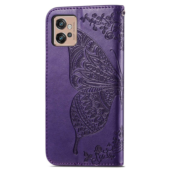 Pattintható tok a Motorola Moto G32, Butterfly, lila