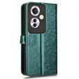 Flap tok Oppo Reno 11F 5G, Wallet Rhombus, zöld
