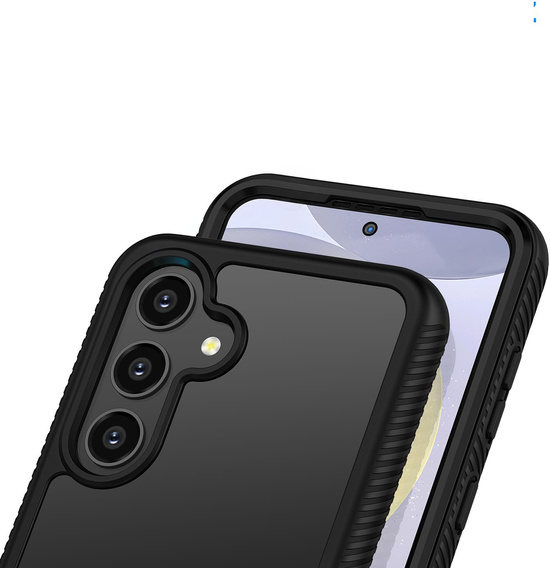 Tok Samsung Galaxy S24 készülékhez, Shockproof, fóliával, fekete