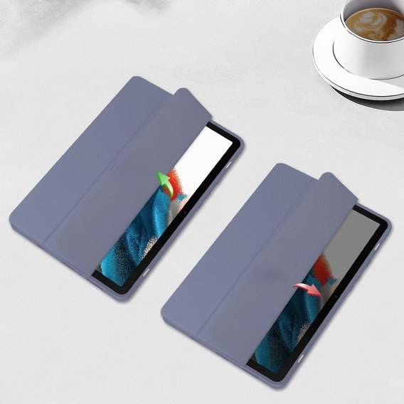 Tok Samsung Galaxy Tab A9, Smartcase Hybrid, tolltartó résszel, lila