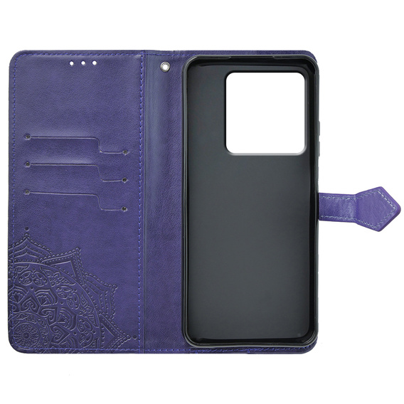 Pattintható tok a Xiaomi Poco X6 5G, Mandala, lila