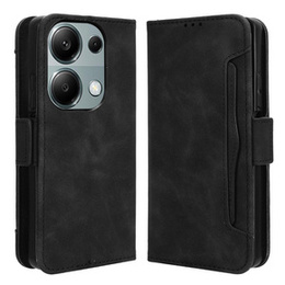 Pattintható tok a Xiaomi Redmi Note 13 Pro 4G / Xiaomi Redmi Note 14S / Xiaomi Poco M6 Pro 4G, Card Slot, fekete