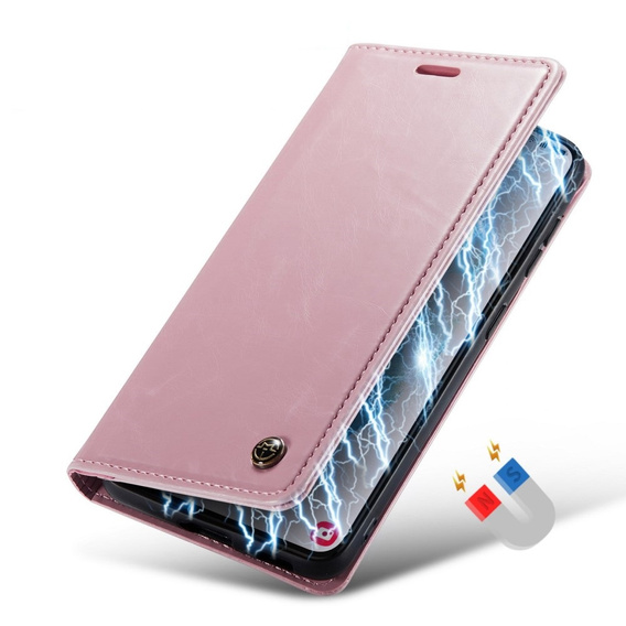 CASEME flip tok Samsung Galaxy S21, Waxy Textured, rózsaszín