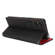 Bőr tok a Sony Xperia 1 VI, ERBORD Grain Leather, fekete