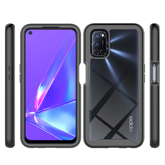 Tok OPPO A52/A72/A92 készülékhez, Shockproof, fóliával, kék