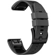 Szilikon pánt Garmin Fenix 7 / Forerunner 965 / 955 / 945 / 935, szürke / fekete