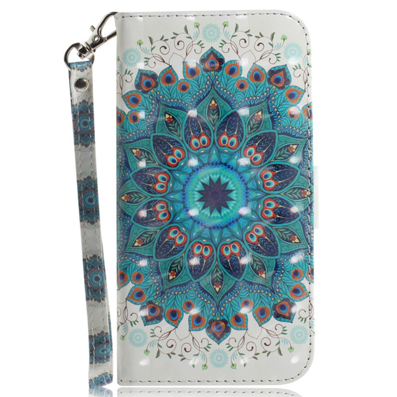 Pattintható tok a Samsung Galaxy A54 5G, Wallet mandala, fehér