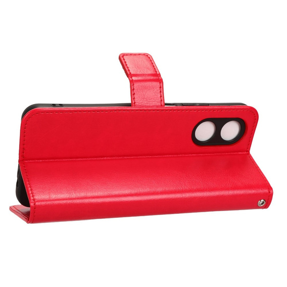 Pattintható tok a Oppo A17, Crazy Horse Wallet, piros