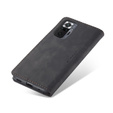 CASEME tok Xiaomi Redmi Note 10 Pro, Leather Wallet Case, fekete
