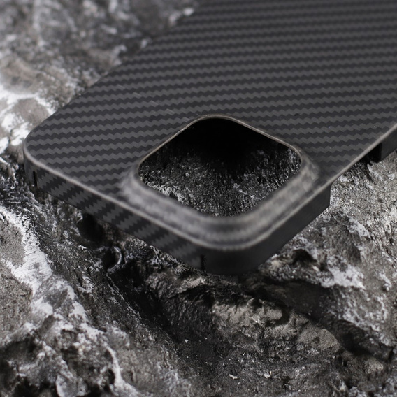 Tok iPhone 13, Aramid Fiber Cover, fekete