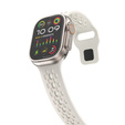 Szilikon szíj az Apple Watch 1/2/3/4/4/5/6/7/8/SE/ULTRA 42/44/45/49MM órához, bézs színű