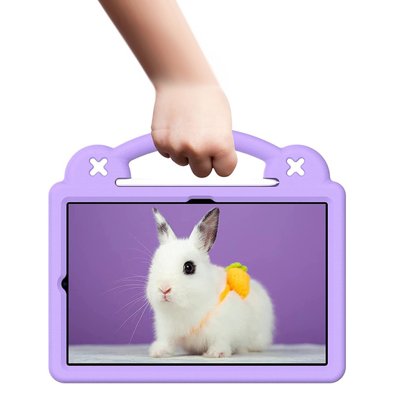 Gyermek tok Samsung Galaxy Tab S6 Lite 10.4 2020/2022 / Tab A7 2020 T500 / T505 / Tab S6 T860/T865, Cute Patterns, állvánnyal, lila