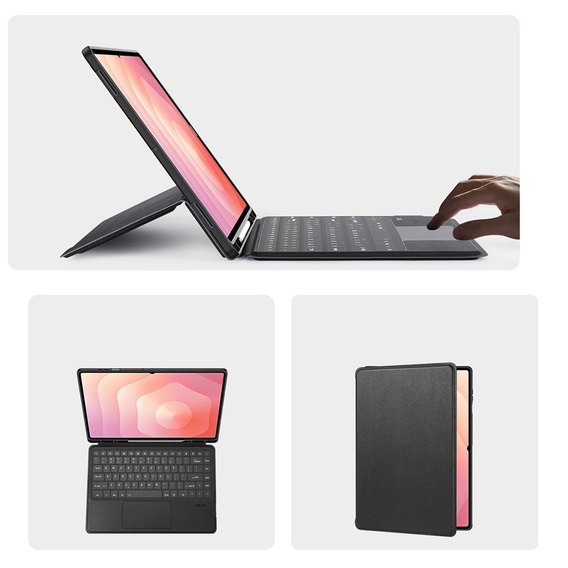 Dux Ducis DK sorozatú billentyűzet tok Samsung Galaxy Tab S11 Ultra készülékhez, fekete