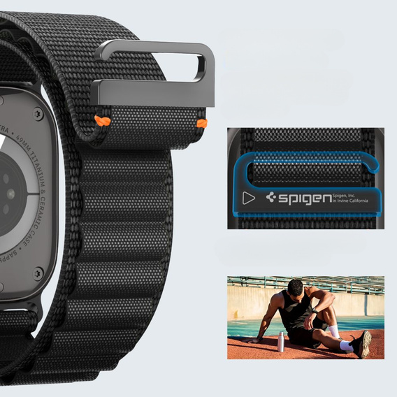 Spigen WBF1 szíj Apple Watch 8/9/10/11/SE/Ultra 1/2 (44/45/46/49 mm) készülékekhez