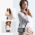 Tok CASEME Samsung Galaxy A55 5G, RFID Leather Wallet, vállpánttal, fekete