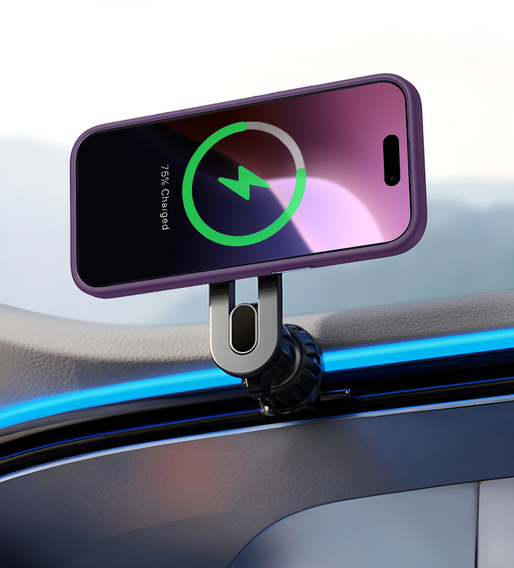 Tok iPhone 16 Plus-hoz, MagSafe, ERBORD Matt Case, sötétlila + képernyőüveg