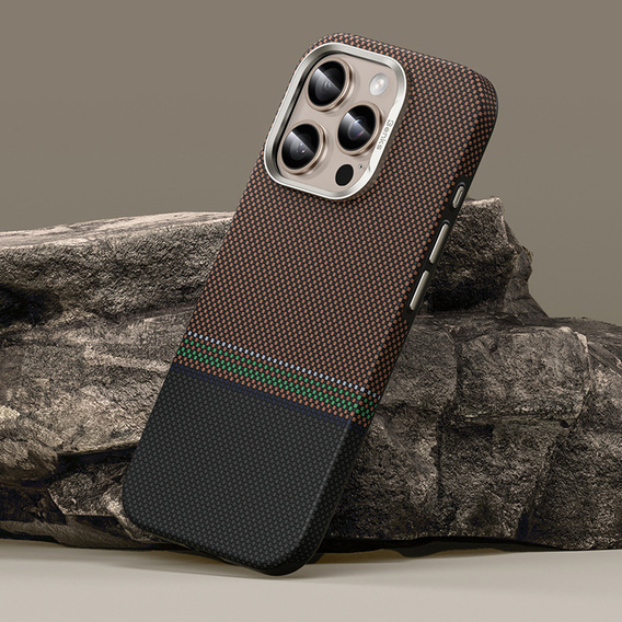 BENKS Kevlar Magnetic Armor Pro Prestige 600D Y065 tok MagSafe aktív gombbal az iPhone 16 Pro készülékhez