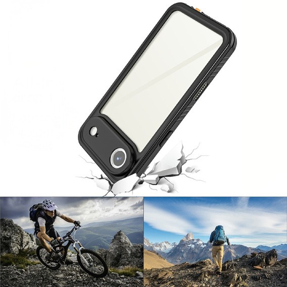 Tok iPhone Air készülékhez, IP68 vízálló Redpepper, fekete