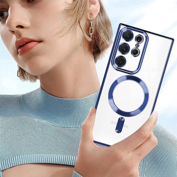 Telefontok a Samsung Galaxy S23 Ultra, MagSafe Hybrid, sötétkék