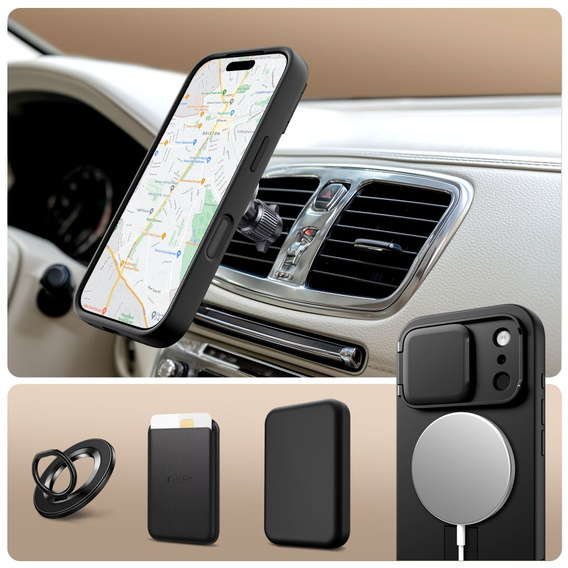 Tech-Protect Kevlar Aura védőtok állvánnyal és MagSafe funkcióval iPhone 17 Pro Max készülékekhez