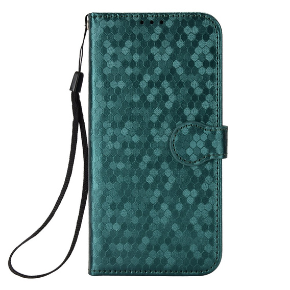 Flap tok Motorola Edge 60 / 60 Fusion, Wallet Rhombus, zöld