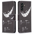 Pattintható tok a Samsung Galaxy A55 5G, Wallet, Don't Touch My Phone, fekete
