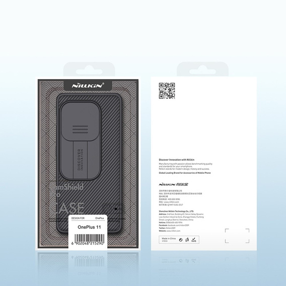 Tok OnePlus 11 5G, páncélozott Nillkin, CamShield Pro, fekete