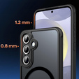 Tok Samsung Galaxy S24-hoz, MagSafe, ERBORD Matt Case, fekete + képernyőüveg