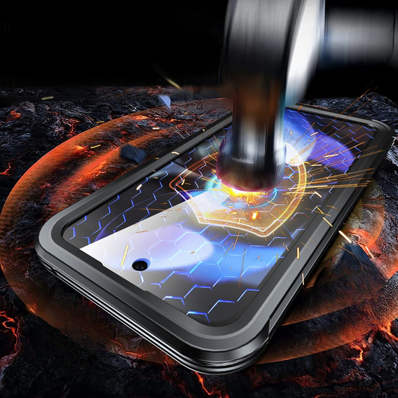 Tok Google Pixel 9A-hoz, Shockproof, üveggel, MagSafe-hoz, fekete