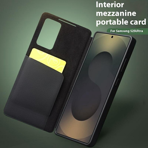 QIALINO bőr flip tok Samsung Galaxy S25 Ultra készülékhez