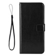Pattintható tok a Infinix Hot 50 4G, Crazy Horse Wallet, fekete