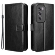 Pattintható tok a Oppo Reno 12, Crazy Horse Wallet, fekete