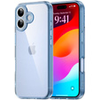 Tok iPhone 17 készülékhez, kamerafedéllel, átlátszó, kék oldallal