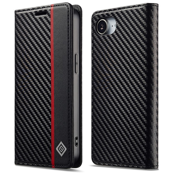 Pattintható tok a iPhone 16e, Carbon LC.IMEEKE, fekete