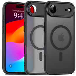 Matt tok iPhone Air készülékhez, MagSafe-hoz, kameravédelemmel, matt fekete