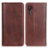 Telefontok a Samsung Galaxy Xcover 7, Wallet Litchi Leather, barna