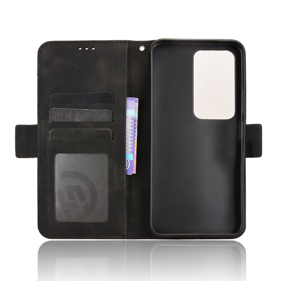 Pántos tok Xiaomi Redmi 15 5G / 4G, kártyahely, pénztárca, fekete