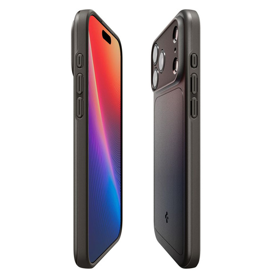Spigen tok iPhone 17 Pro készülékhez, Thin Fit MagSafe, Gunmetal