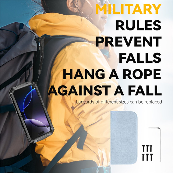 R-JUST tok állvánnyal és beépített üveggel iPhone 17 Pro Max készülékhez