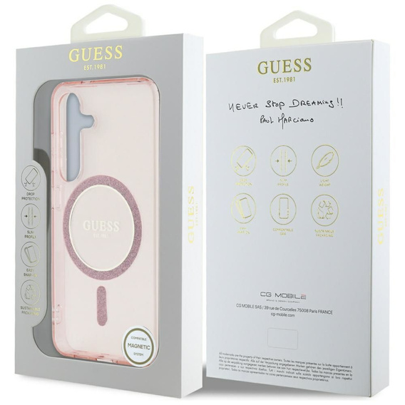 GUESS IML Glitter Circle tok Samsung Galaxy S25-hez