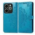 Pattintható tok a Infinix Hot 40i, Mandala, kék