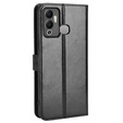Pattintható tok a Infinix Hot 12 Play 4G, Crazy Horse Wallet, fekete