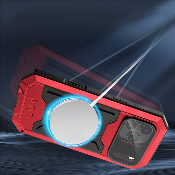 R-JUST páncélozott tok képernyővédővel és állvánnyal iPhone 17 Pro Max készülékhez