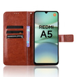 Pattintható tok a Xiaomi Redmi A5, Crazy Horse Wallet, barna
