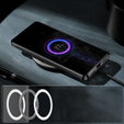 Kameravédő tok Samsung Galaxy S24+ Plus, CamShield MagSafe, átlátszó / fekete