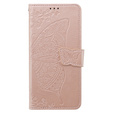 Pattintható tok a Xiaomi Poco X6 5G, Butterfly, rózsaszín rose gold
