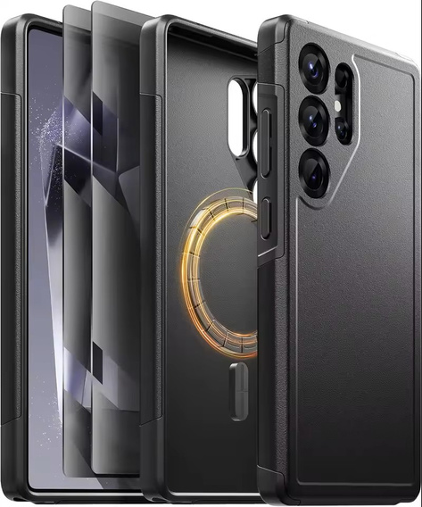 Tok Samsung Galaxy S25 Ultra, Tongate MECH sorozatú klipsz, fekete