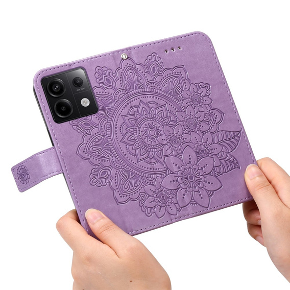 Pattintható tok a Xiaomi Redmi Note 13 Pro 5G, Mandala, lila