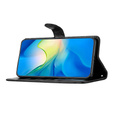 Pattintható tok a Oppo A38 4G / Oppo A18 4G, Wallet, BINFEN COLOR, fekete